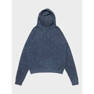 Pre-owned Raf Simons Aw04 'waves' Paisley Hoodie In Blue