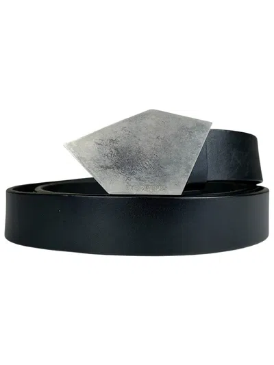 Pre-owned Raf Simons Aw09  Mirror Buckle Leather Belt