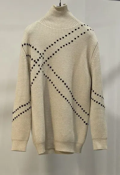 Pre-owned Raf Simons A/w18 Masterpiece Stitch Sweater In Sand