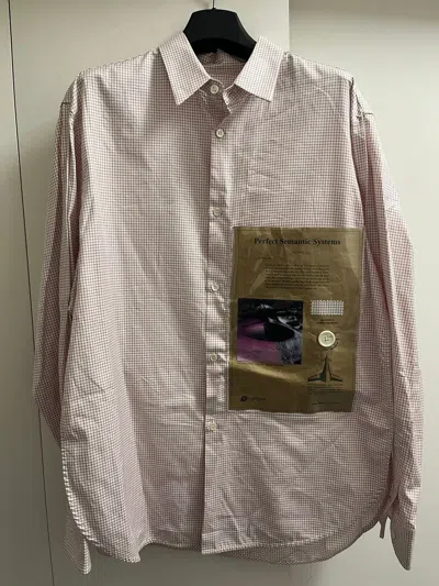 Pre-owned Raf Simons Aw18/19 Perfect Semantic System Button Up Shirt In White