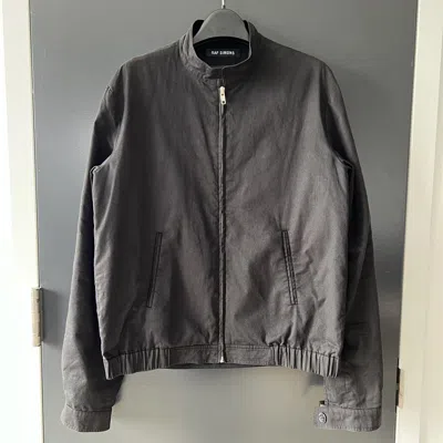 Pre-owned Raf Simons Aw1996 Backslit Cotton Blouson Jacket In Black