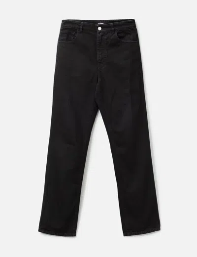 Raf Simons Aw21 Cropped Denim Pants In Black