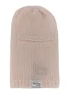Raf Simons Logo Knit Balaclava Soft Texture In Pink