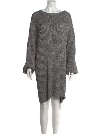 Pre-owned Raf Simons Bateau Neckline Sweater In Grey