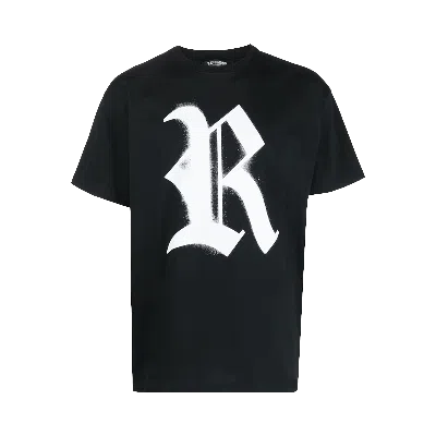 Pre-owned Raf Simons Big Fit T-shirt With R Print On Front 'black'