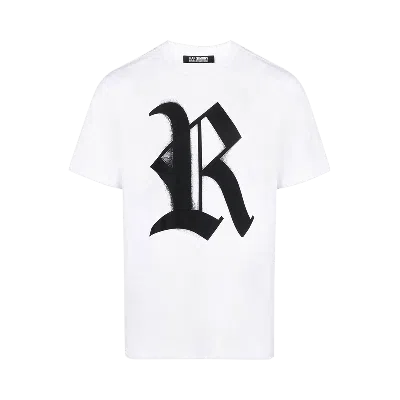 Pre-owned Raf Simons Big Fit T-shirt With R Print On Front 'white'