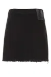 RAF SIMONS BLACK DENIM SKIRT