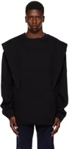 Raf Simons Black Knot Hood Sweater In Black