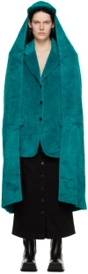 Raf Simons Blue Cape Cap In 0048 Azure Blue