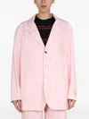 Raf Simons Button-fastening Blazer In Pink