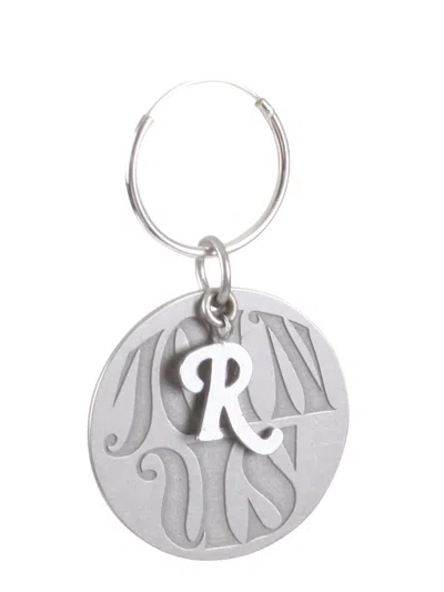 Raf Simons Circle Single Earring In Silver