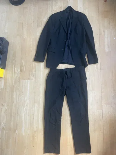 Pre-owned Raf Simons Classic Black Suit Blazer + Trousers Eu50