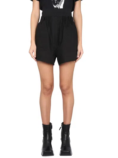 Raf Simons Cotton Denim Bermuda Shorts In Black
