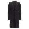Raf Simons Cotton Detachable Laye Longline Coat Jacket In Black