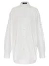 Raf Simons Mesh Insert Shirt Shirt And Blouse White In White