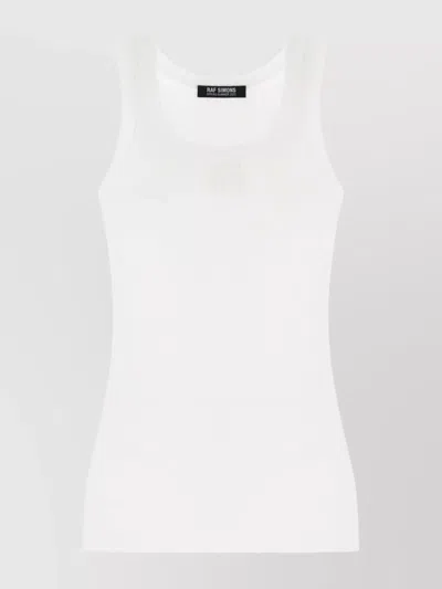 RAF SIMONS COTTON RIBBED SLEEVELESS TOP