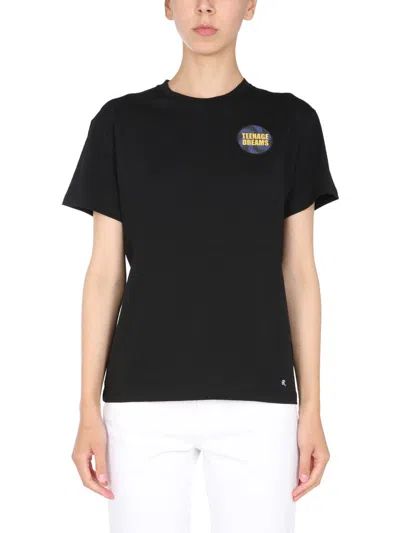 Raf Simons Crew Neck T Shirt In Black