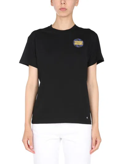 Raf Simons Patch-detail Cotton T-shirt In Multi-colored
