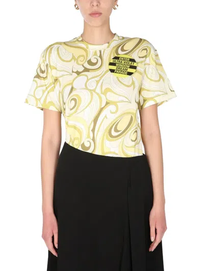 Raf Simons Crew Neck T Shirt In Yellow