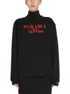 Raf Simons Crewneck Front Print Sweatshirt In Black