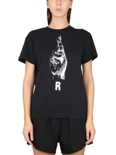 Raf Simons Crewneck T-shirt In Black