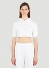 Raf Simons Cropped Hooded Sweatshirt In White