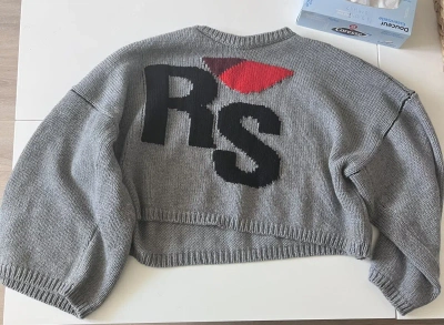Pre-owned Raf Simons Cropped Sweater Ss21 In Grey