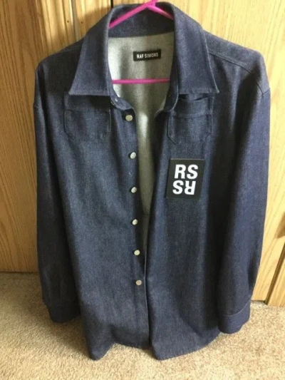 Pre-owned Raf Simons Denim Patch Shirt In Blue