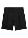 Raf Simons Double-pleat Shorts In Black