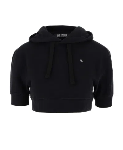 RAF SIMONS RAF SIMONS DRAWSTRING CROPPED HOODIE