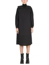Raf Simons Relaxed Fit Mini Shirt Dress With Claudine Collar In Black