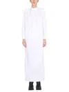 Raf Simons Mini Shirt Dress With Padded Shoulders In White