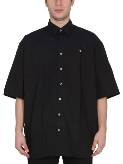 Raf Simons Two-tone American Classic Shirt In Black