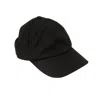 Raf Simons Embroidered Logo Cap With Printed Flap - Black In Black
