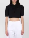 Raf Simons Embroidered Logo Hooded Cropped Sweatshirt