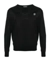 Raf Simons Embroidered-logo Merino Wool Jumper In Black