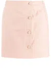 Raf Simons Frayed-edge Miniskirt In Pink