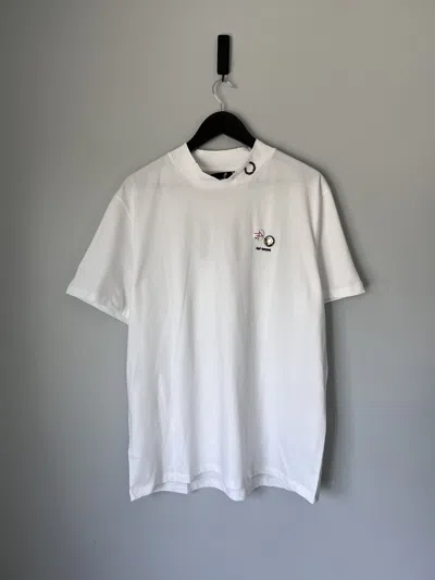 Pre-owned Raf Simons Fred Perry Mock Neck Tee In White