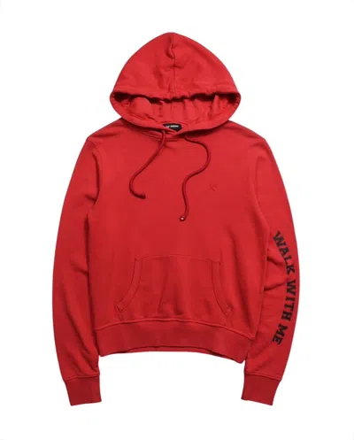 Pre-owned Raf Simons Fw2017-2018  "walk With Me" Hoodie In Red