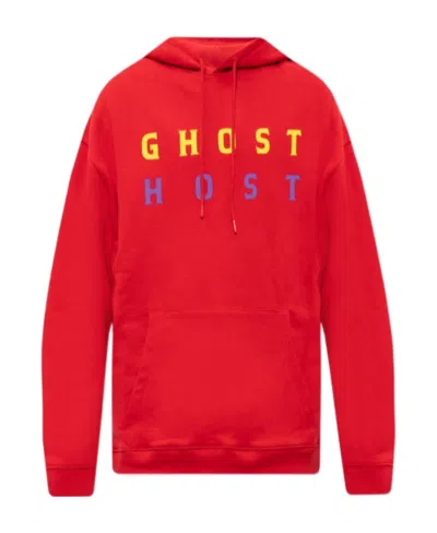RAF SIMONS RAF SIMONS GHOST PRINTED DRAWSTRING HOODIE
