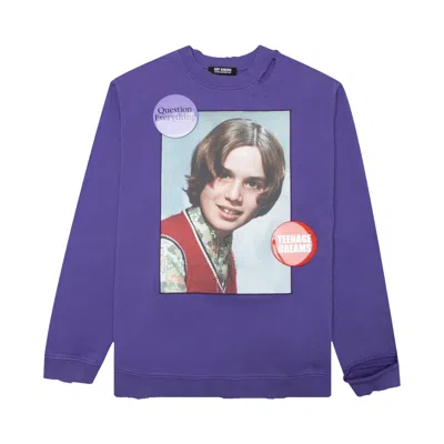Pre-owned Raf Simons Girl In Red Destroyed Sweater 'purple'