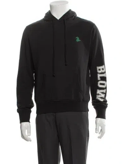 Pre-owned Raf Simons Graphic Print Crew Neck Hoodie In Black