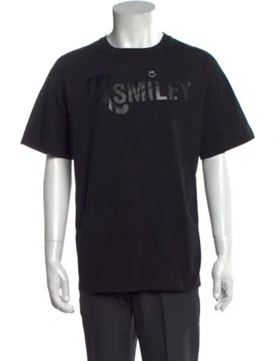 Pre-owned Raf Simons Graphic Print Crew Neck T-shirt In Black