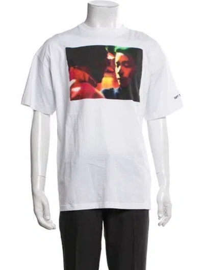 Pre-owned Raf Simons Graphic Print Crew Neck T-shirt In Black