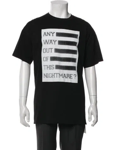 Pre-owned Raf Simons Graphic Print Crew Neck T-shirt In Black