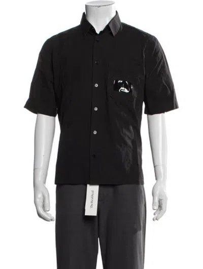 Pre-owned Raf Simons Graphic Print Short Sleeve Shirt In Black