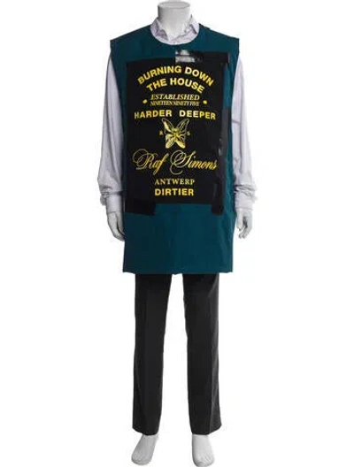 Pre-owned Raf Simons Graphic Print Vest In Black