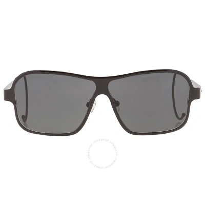 Raf Simons Grey Rectangular Sunglasses Raf19c3 50 In Black / Grey