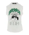 Raf Simons Grimcrawler-print Sleeveless Top In White