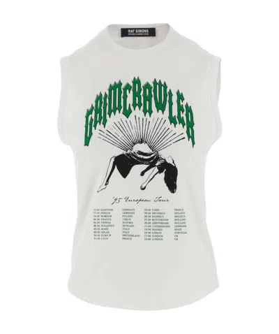 RAF SIMONS GRIMCRAWLER-PRINT SLEEVELESS TOP